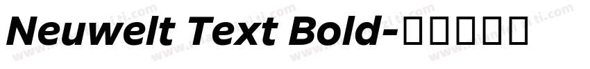 Neuwelt Text Bold字体转换